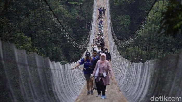 Situ Gunung Suspension Bridge Jadi Magnet Wisata, Tawarkan Sensasi Jembatan Gantung Terpanjang di Asia Tenggara