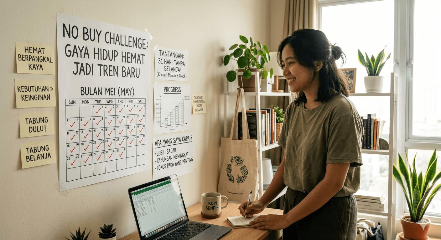Fenomena “No Buy Challenge” Viral, Gaya Hidup Hemat Jadi Tren Baru